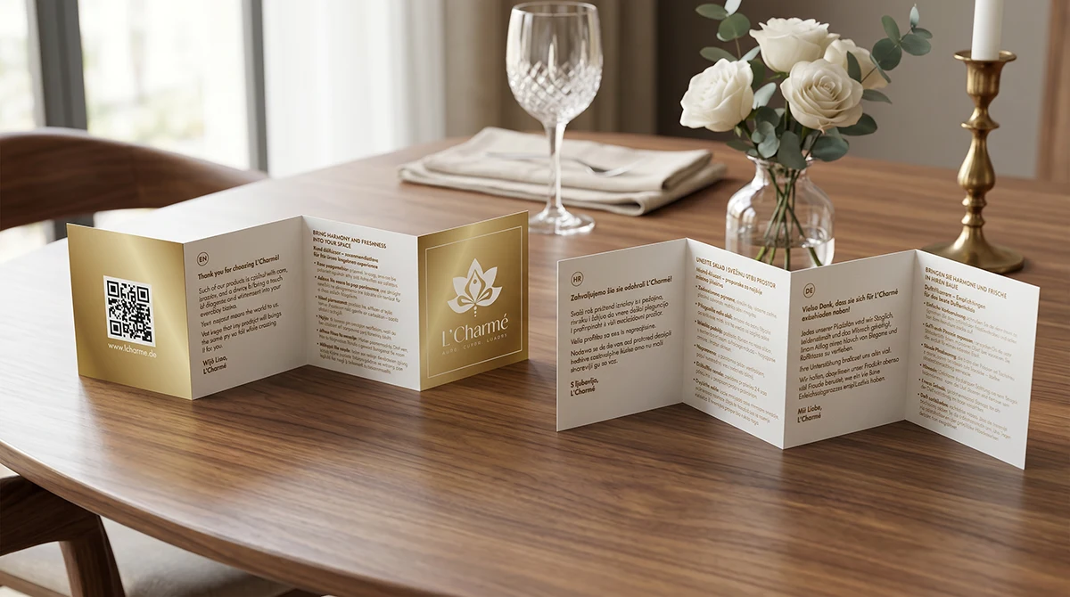 L'Charme Thank You card